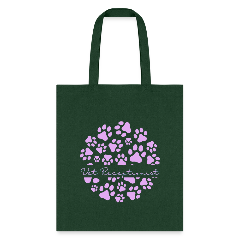 Vet Receptionist circle paws pattern Tote Bag-Tote Bag | Q-Tees Q800-I love Veterinary