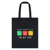 The woman, the wonder, the legend - the Vet Tech Cotton Tote Bag-Tote Bag | Q-Tees Q800-I love Veterinary