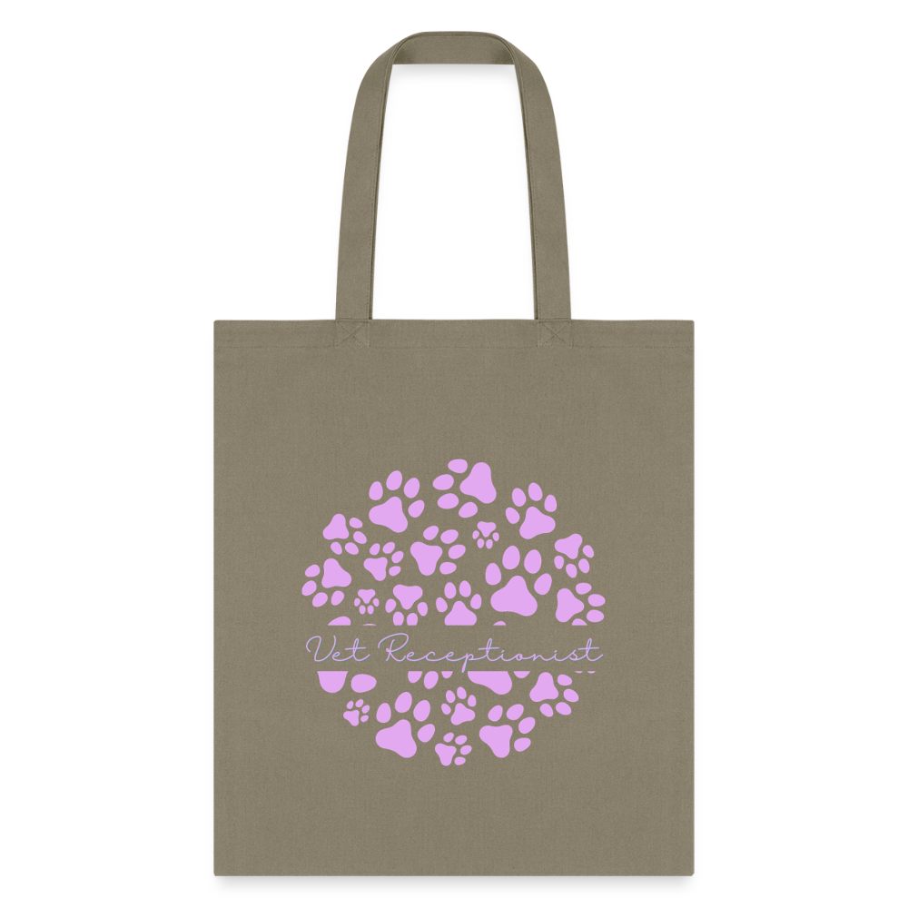 Vet Receptionist circle paws pattern Tote Bag-Tote Bag | Q-Tees Q800-I love Veterinary