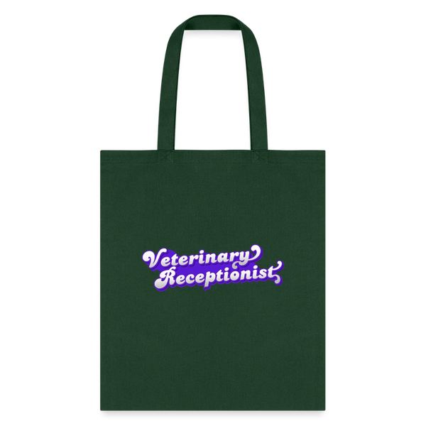 Veterinary Receptionist Cotton Tote Bag-Tote Bag | Q-Tees Q800-I love Veterinary