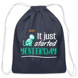 It just started yesterday Drawstring Bag-Cotton Drawstring Bag | Q-Tees Q4500-I love Veterinary