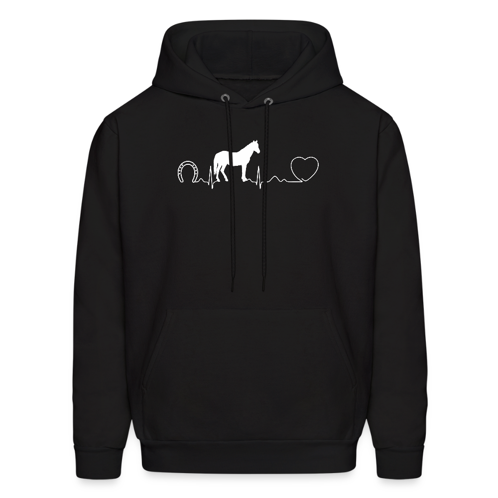 Horse Pulse Unisex Hoodie-Men's Hoodie | Hanes P170-I love Veterinary