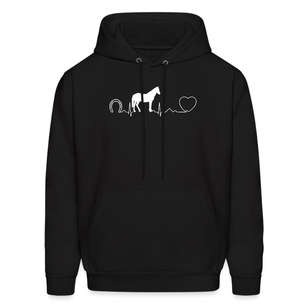 Horse Pulse Unisex Hoodie-Men's Hoodie | Hanes P170-I love Veterinary