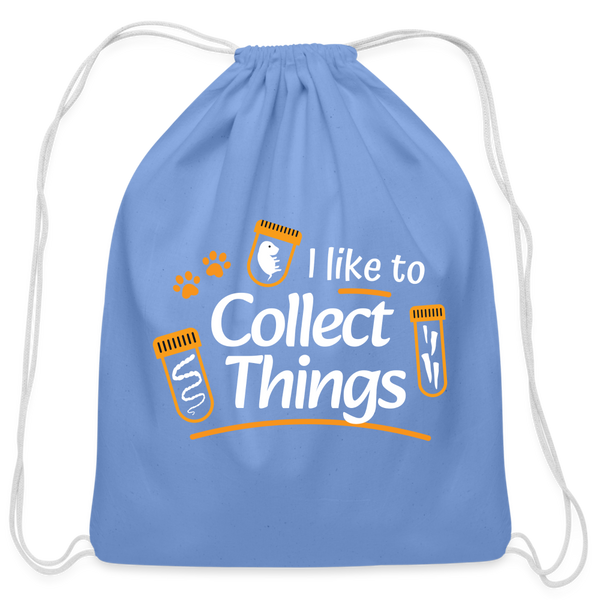 I like to collect things Drawstring Bag-Cotton Drawstring Bag | Q-Tees Q4500-I love Veterinary