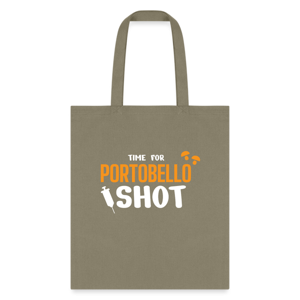 Time for Portobello shot Tote Bag-Tote Bag | Q-Tees Q800-I love Veterinary