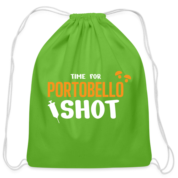 Time for Portobello shot Drawstring Bag-Cotton Drawstring Bag | Q-Tees Q4500-I love Veterinary