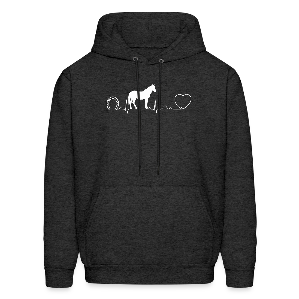 Horse Pulse Unisex Hoodie-Men's Hoodie | Hanes P170-I love Veterinary