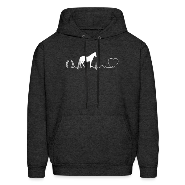 Horse Pulse Unisex Hoodie-Men's Hoodie | Hanes P170-I love Veterinary