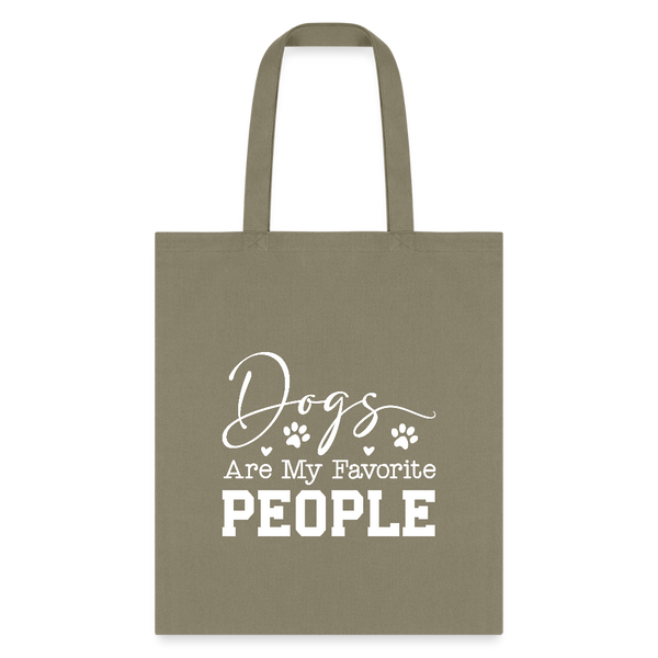 Dogs Are My Favorite People Tote Bag-Tote Bag | Q-Tees Q800-I love Veterinary