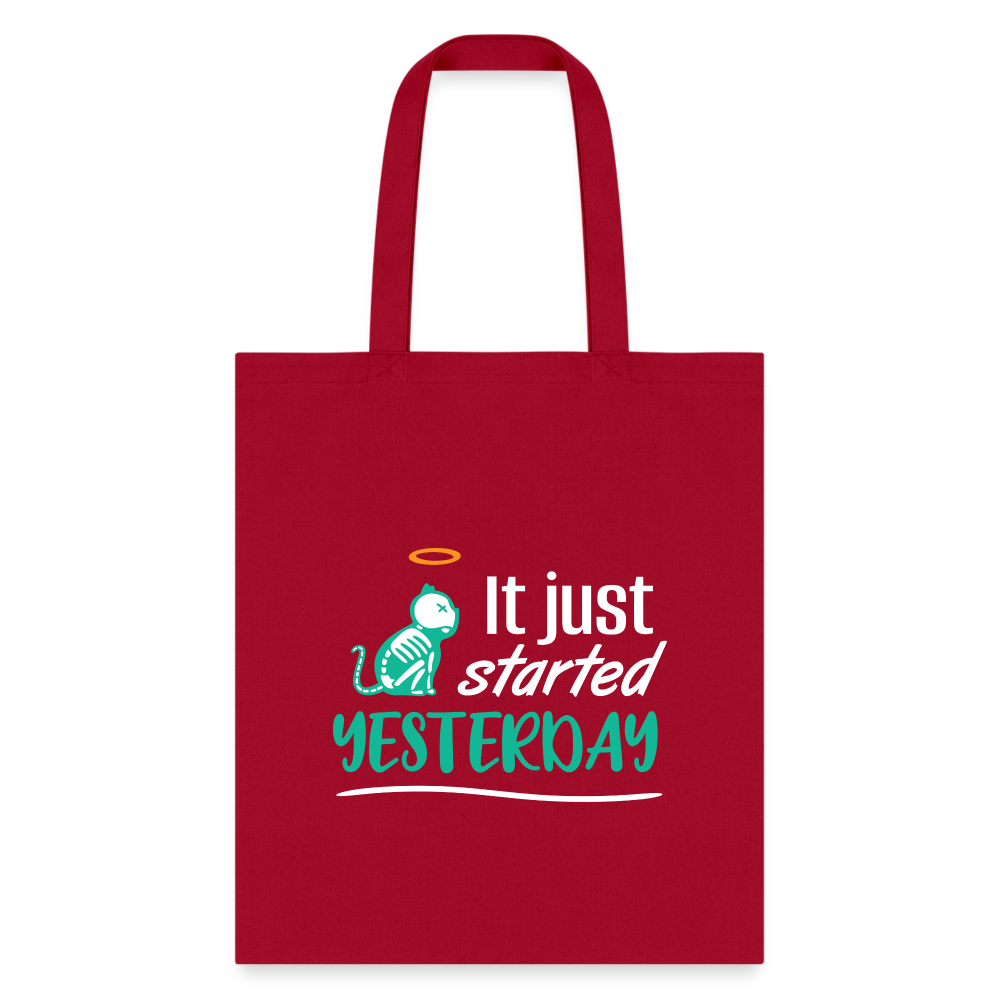 It just started yesterday Tote Bag-Tote Bag | Q-Tees Q800-I love Veterinary