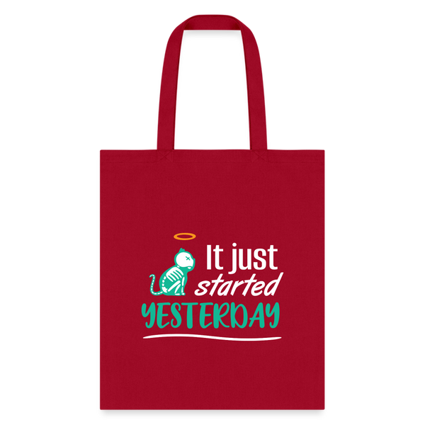 It just started yesterday Tote Bag-Tote Bag | Q-Tees Q800-I love Veterinary