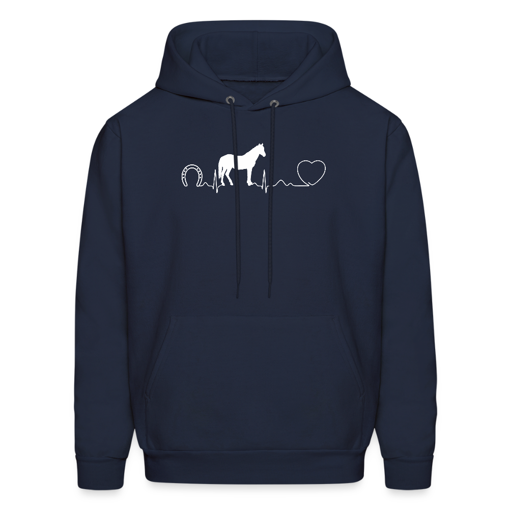 Horse Pulse Unisex Hoodie-Men's Hoodie | Hanes P170-I love Veterinary