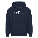 Horse Pulse Unisex Hoodie-Men's Hoodie | Hanes P170-I love Veterinary