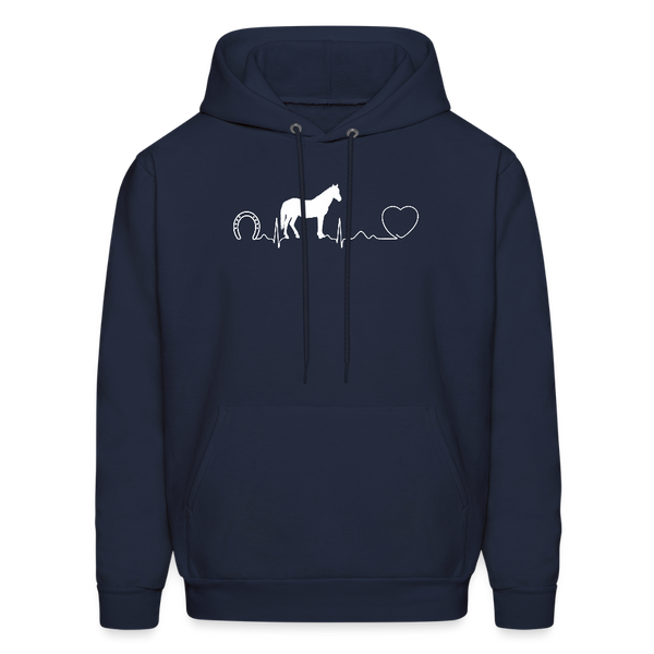 Horse Pulse Unisex Hoodie-Men's Hoodie | Hanes P170-I love Veterinary