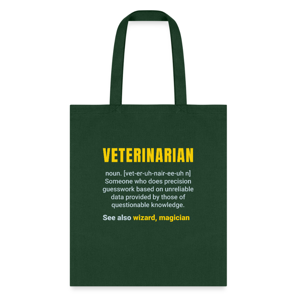 Veterinarian Definition Cotton Tote Bag-Tote Bag | Q-Tees Q800-I love Veterinary