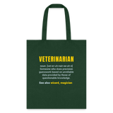 Veterinarian Definition Cotton Tote Bag-Tote Bag | Q-Tees Q800-I love Veterinary