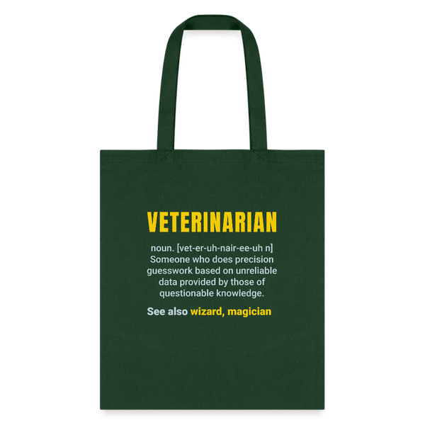 Veterinarian Definition Cotton Tote Bag-Tote Bag | Q-Tees Q800-I love Veterinary