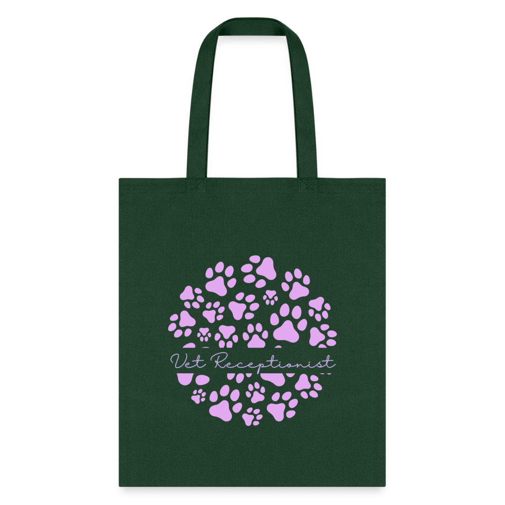 Vet Receptionist circle paws pattern Tote Bag