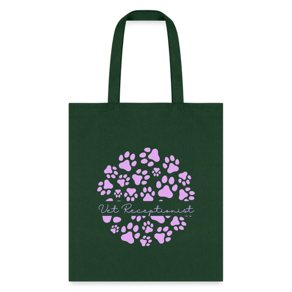 Vet Receptionist circle paws pattern Tote Bag