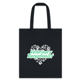 Veterinary Receptionist Heart Paws Tote Bag-Tote Bag | Q-Tees Q800-I love Veterinary