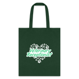 Veterinary Receptionist Heart Paws Tote Bag-Tote Bag | Q-Tees Q800-I love Veterinary