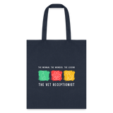 The woman, the wonder, the legend - the Vet Receptionist Tote Bag-Tote Bag | Q-Tees Q800-I love Veterinary