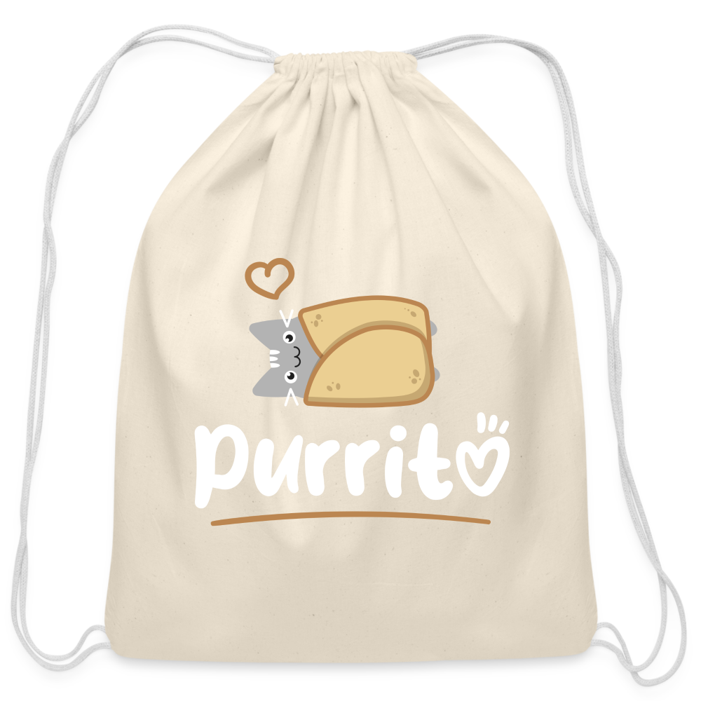 Purritto Drawstring Bag-Cotton Drawstring Bag | Q-Tees Q4500-I love Veterinary