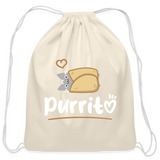 Purritto Drawstring Bag-Cotton Drawstring Bag | Q-Tees Q4500-I love Veterinary