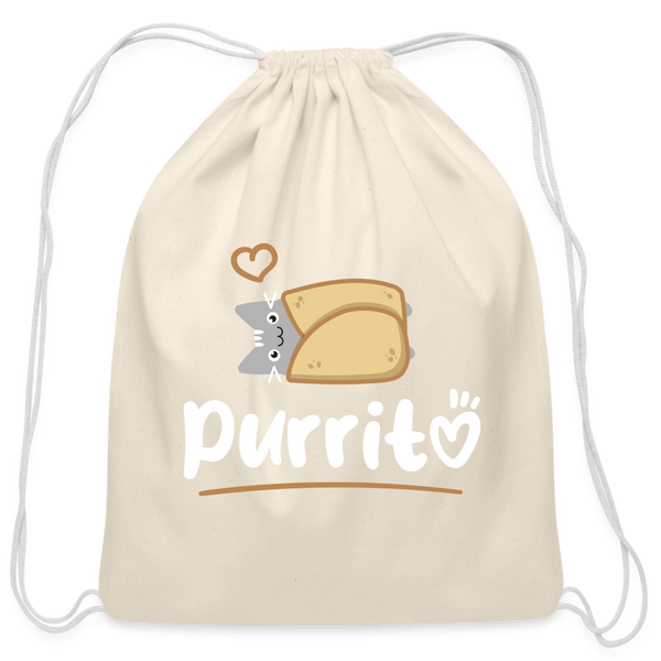 Purritto Drawstring Bag-Cotton Drawstring Bag | Q-Tees Q4500-I love Veterinary