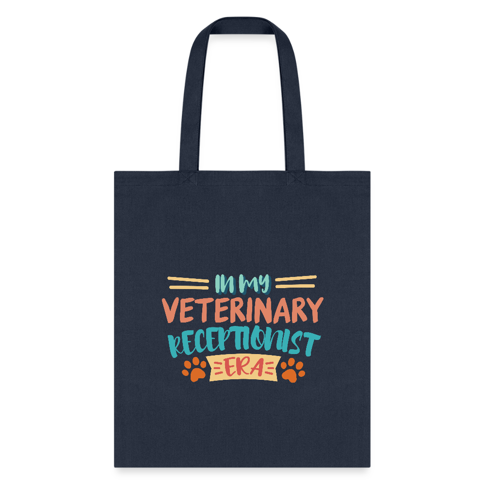 Veterinary receptionist ERA Cotton Tote Bag-Tote Bag | Q-Tees Q800-I love Veterinary