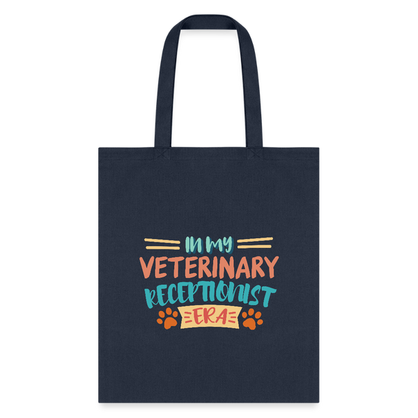 Veterinary receptionist ERA Cotton Tote Bag-Tote Bag | Q-Tees Q800-I love Veterinary
