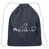 Dog heartbeat - Drawstring Bag-Cotton Drawstring Bag | Q-Tees Q4500-I love Veterinary