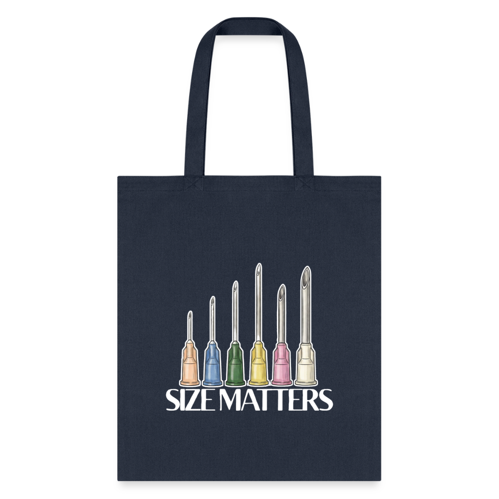 Size matters Cotton Tote Bag-Tote Bag | Q-Tees Q800-I love Veterinary