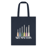 Size matters Cotton Tote Bag-Tote Bag | Q-Tees Q800-I love Veterinary