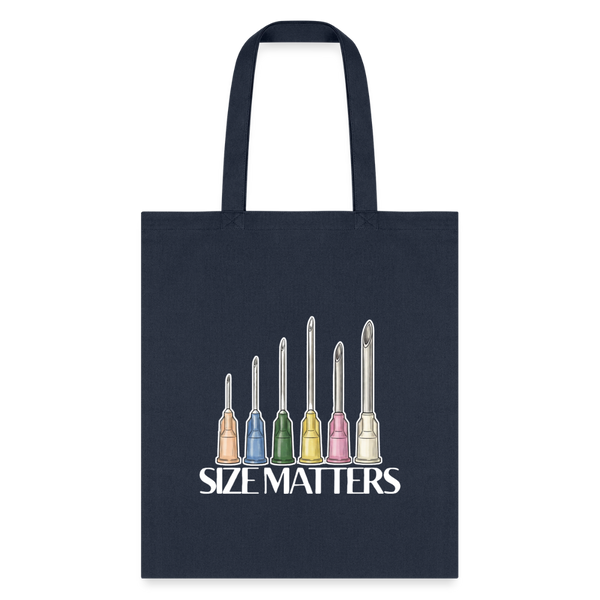Size matters Cotton Tote Bag-Tote Bag | Q-Tees Q800-I love Veterinary