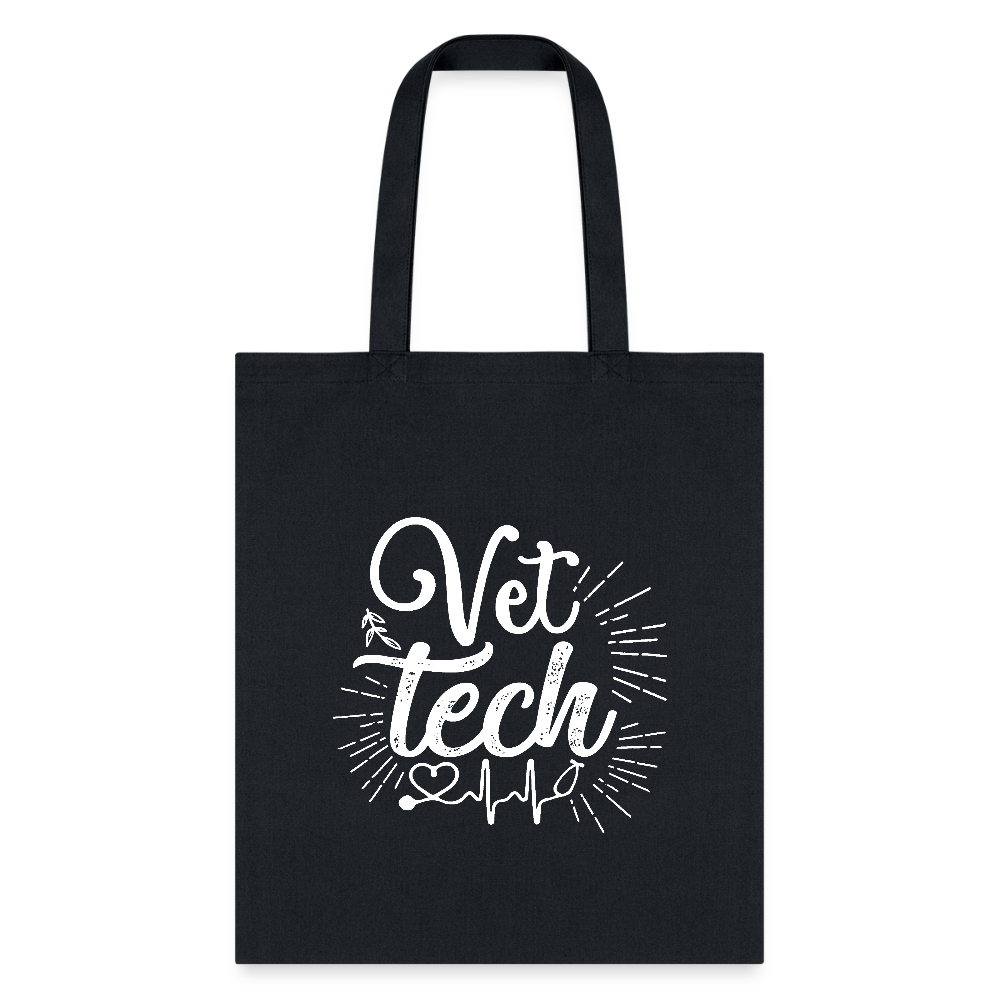Vet Tech Stethoscope Pulse Tote Bag-Tote Bag | Q-Tees Q800-I love Veterinary