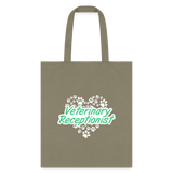 Veterinary Receptionist Heart Paws Tote Bag-Tote Bag | Q-Tees Q800-I love Veterinary
