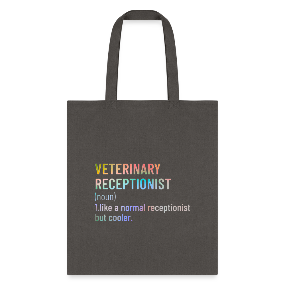 Veterinary receptionist defenition Cotton Tote Bag-Tote Bag | Q-Tees Q800-I love Veterinary