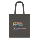 Veterinary receptionist defenition Cotton Tote Bag-Tote Bag | Q-Tees Q800-I love Veterinary