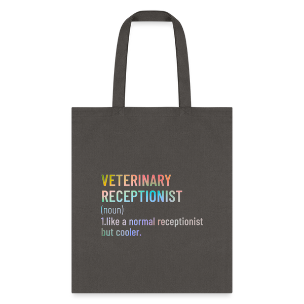 Veterinary receptionist defenition Cotton Tote Bag-Tote Bag | Q-Tees Q800-I love Veterinary