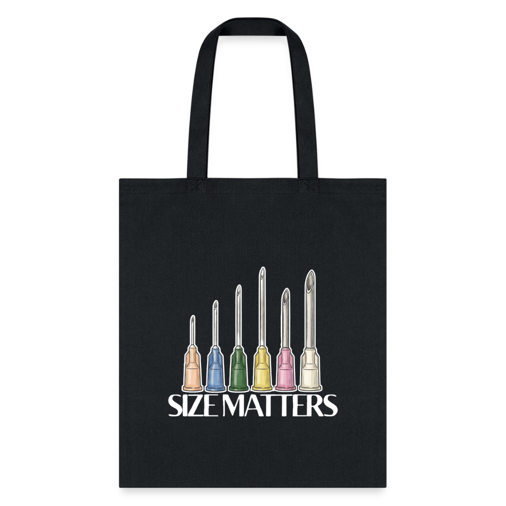 Size matters Cotton Tote Bag-Tote Bag | Q-Tees Q800-I love Veterinary