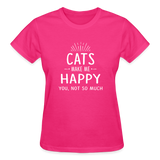 Cats make me happy Gildan Ultra Cotton Ladies T-Shirt-Ultra Cotton Ladies T-Shirt | Gildan G200L-I love Veterinary