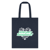 Veterinary Receptionist Heart Paws Tote Bag-Tote Bag | Q-Tees Q800-I love Veterinary