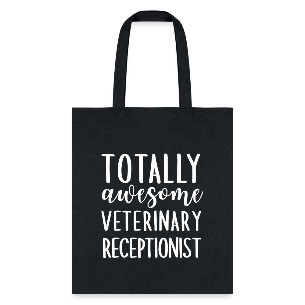 Totally awesome veterinary receptionist Cotton Tote Bag-Tote Bag | Q-Tees Q800-I love Veterinary