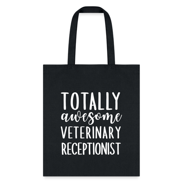 Totally awesome veterinary receptionist Cotton Tote Bag-Tote Bag | Q-Tees Q800-I love Veterinary