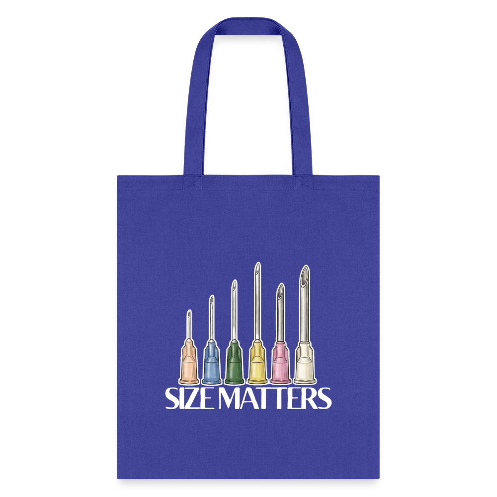 Size matters Cotton Tote Bag-Tote Bag | Q-Tees Q800-I love Veterinary