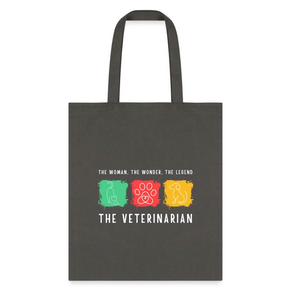 The woman, the wonder, the legend - the Veterinarian Tote Bag-Tote Bag | Q-Tees Q800-I love Veterinary