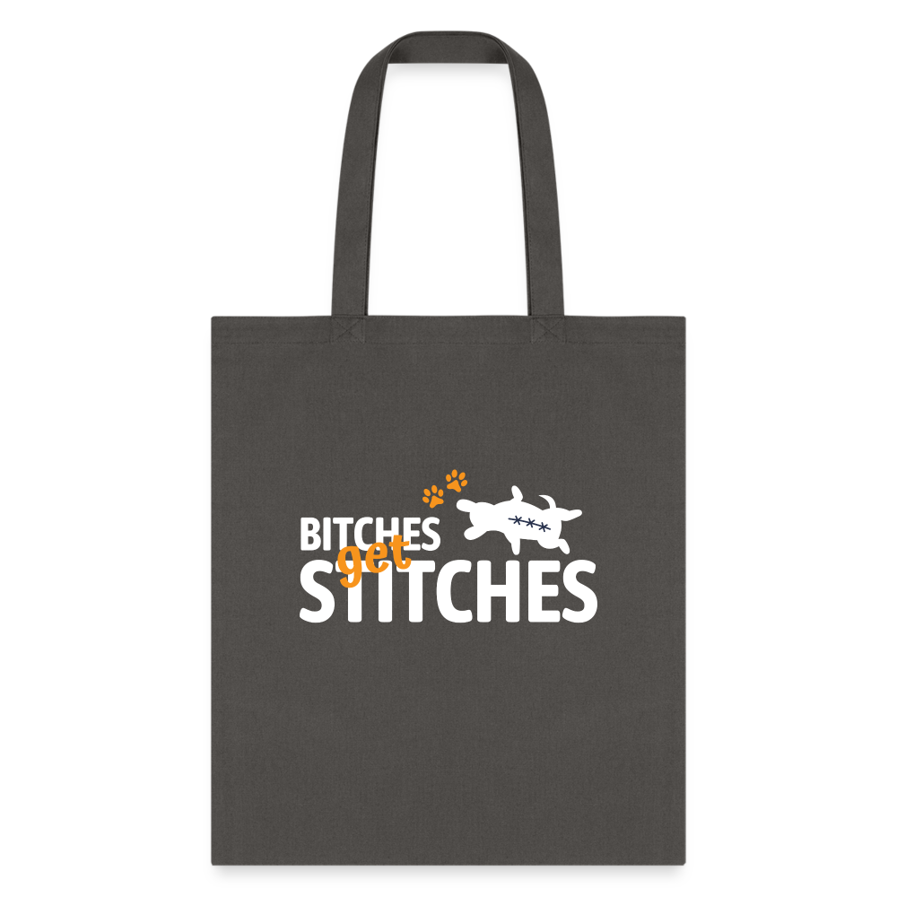 Bitches get stiches Tote Bag-Tote Bag | Q-Tees Q800-I love Veterinary