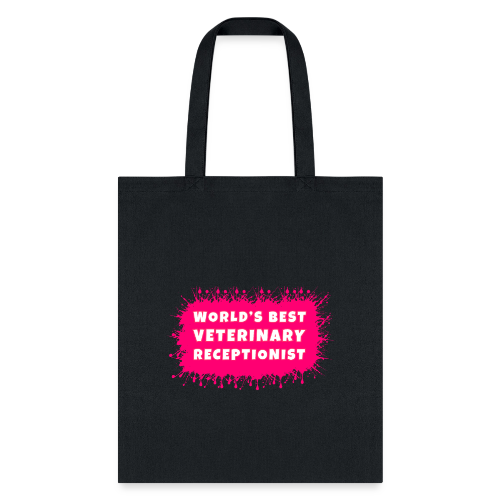 World's best veterinary receptionist color splash Tote Bag-Tote Bag | Q-Tees Q800-I love Veterinary