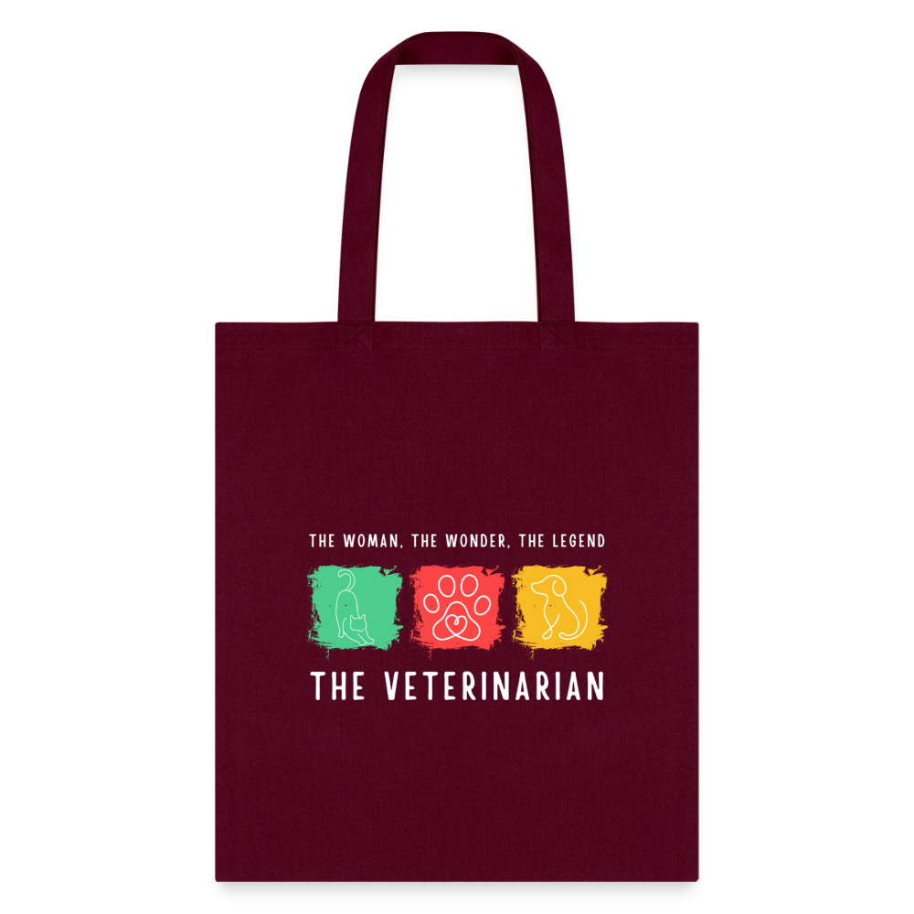 The woman, the wonder, the legend - the Veterinarian Tote Bag-Tote Bag | Q-Tees Q800-I love Veterinary